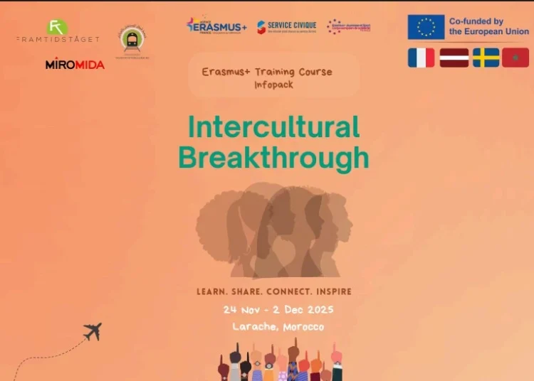 The Intercultural Breakthrough project is a seminar taking place in Larache, Morocco. It will gather 32 youth workers from France, Sweden, Latvia, and Morocco to strenghten their intercultural competencies and skills in non-formal education. The aim is to promote tolerance, diversity, intercultural dialogue, and peaceful conflict resolution among young people.